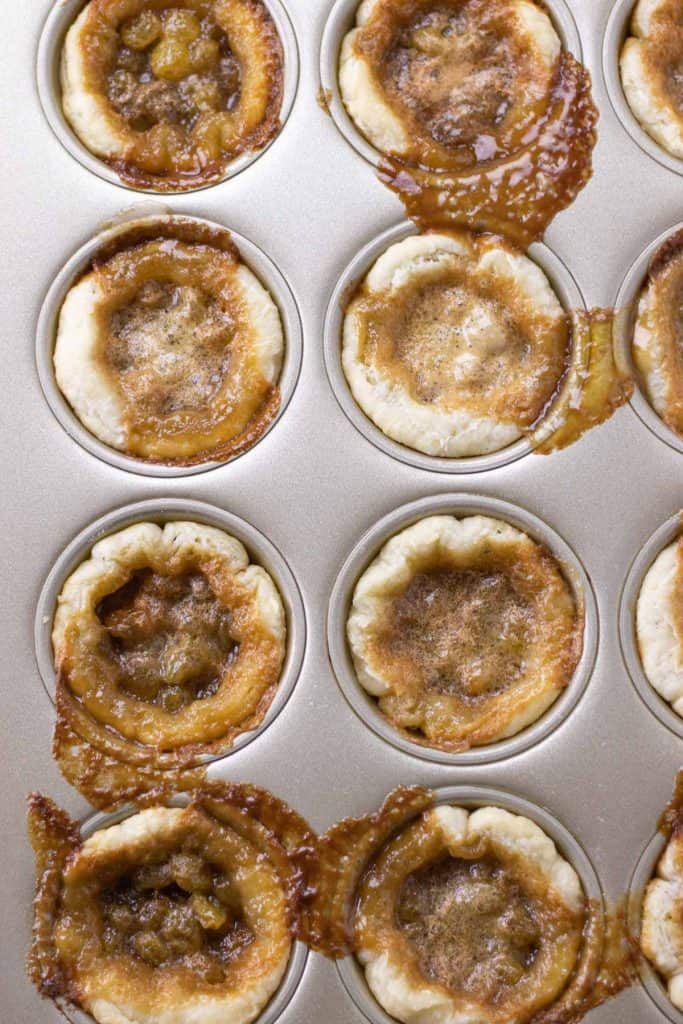 butter tarts after they have baked