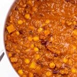 A large pot of hawaiian chili.