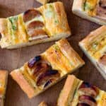 baked egg boats cut into pieces