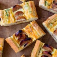 baked egg boats cut into pieces