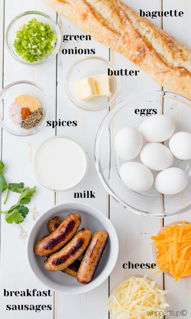 ingredients to make baked egg boats