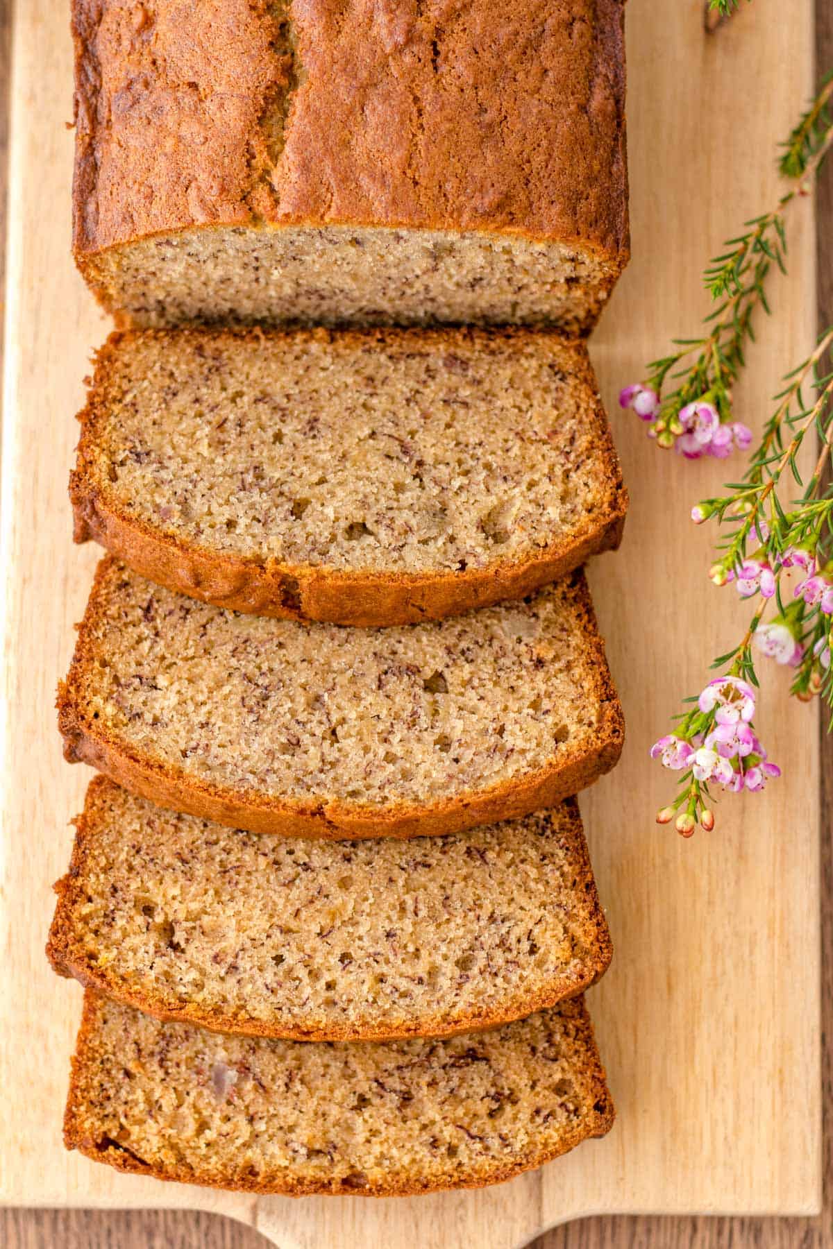 easy one bowl banana bread featured image