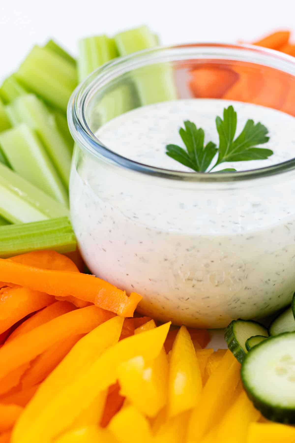 Colored Ranch Topping The Best 5-Minute Homemade Buttermilk Ranch Dressing - Whipped It Up