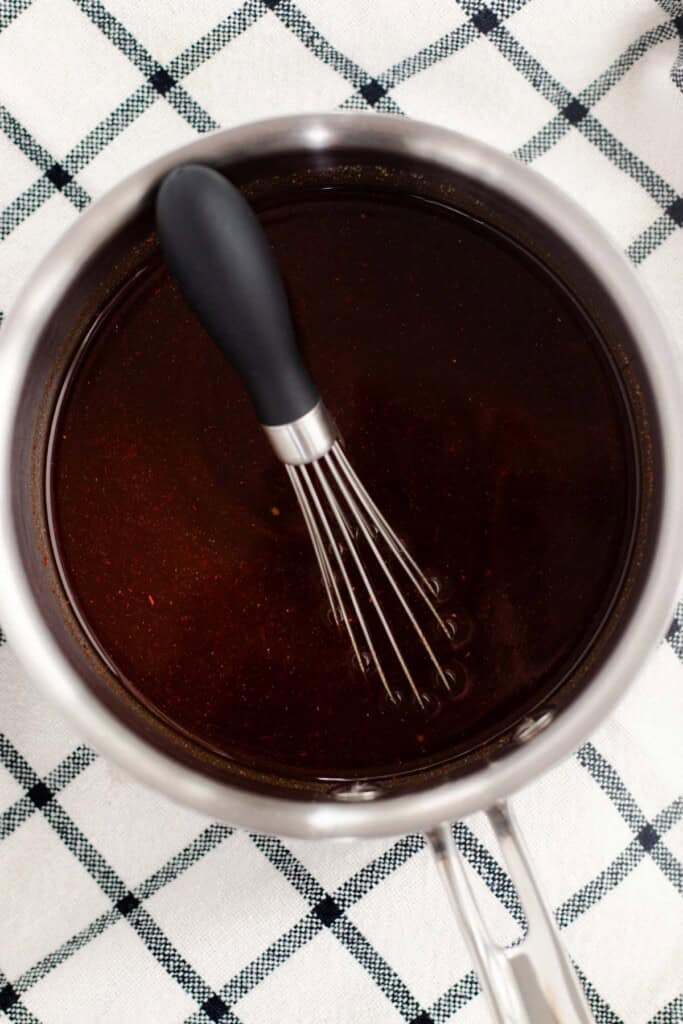 Whisk the ingredients together in a stainless steel saucepan.